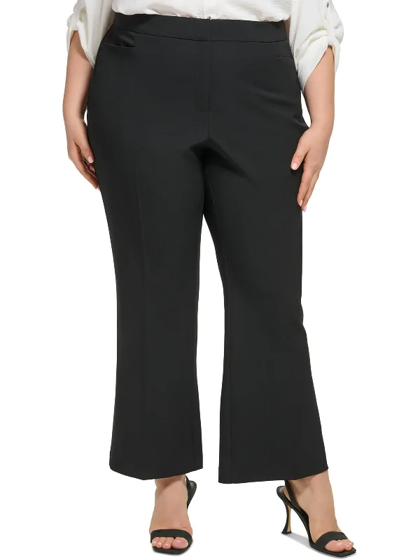 Versatile Style Plus Womens High Rise Business Wide Leg Pants